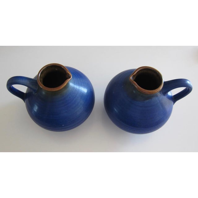 Mid-Century Modern Mid-Century Modern Jugs in Cobalt Blue Ceramic, 1960s, Set of 2 For Sale - Image 3 of 7