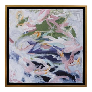 "Windy Voyage" Contemporary Abstract Painting by Laurie MacMillan, Framed For Sale