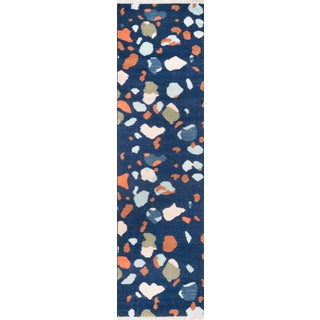 Novogratz by Momeni Jem Terri in Navy Rug - 2'X8' Runner For Sale