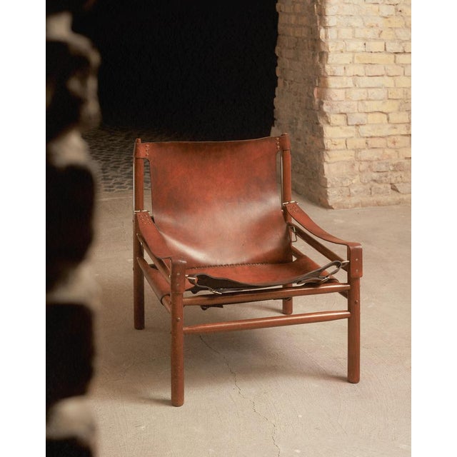 1970s Buffalo Leather Safari Chair in the style of Arne Norell, 1970 For Sale - Image 5 of 5