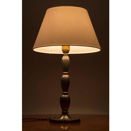 Art Deco Pewter Table Lamp, 1920s For Sale - Image 11 of 13