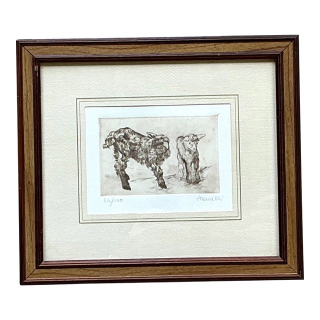 Framed Figurative Animal Etching For Sale