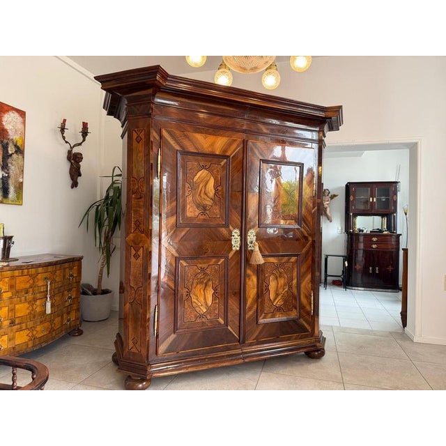 Restored Baroque Hall Cabinet, Museum Piece. Dimensions: Height x Width x Depth 210 x 225 x 90 cm. For sale is a very...