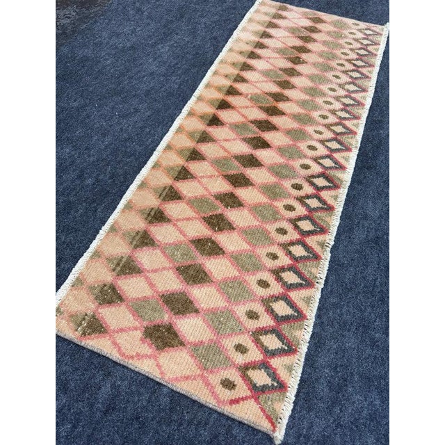 Early 21st Century Turkish Vintage Rug 1'6" x 4'1" For Sale - Image 5 of 6