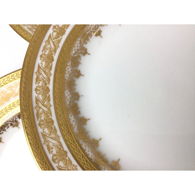 Antique Limoges Porcelain Gold Encrusted Bread & Butter Plates- Set of 8 For Sale - Image 4 of 8