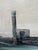 2010s "Industrial Waterfront" Contemporary Cityscape Painting in Gray and Aqua by Mill Valley Artist Mary Anne McKernie For Sale - Image 5 of 10
