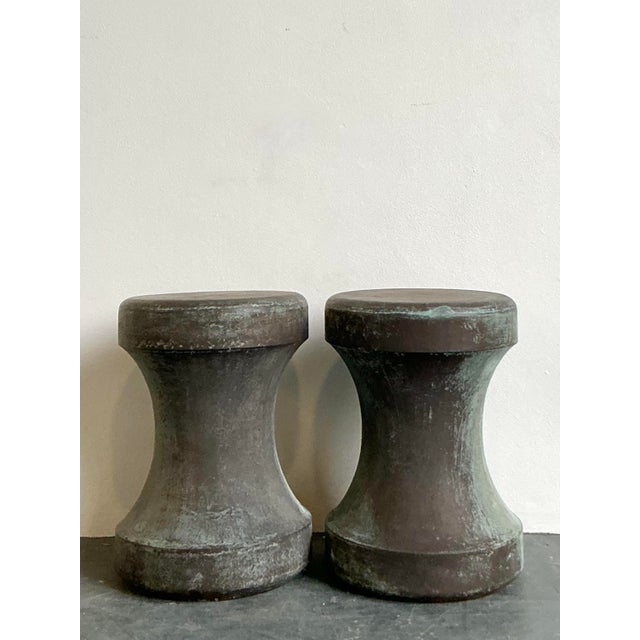 These striking "Freda" stools by the esteemed designer house Made Goods are a masterclass in architectural form and...