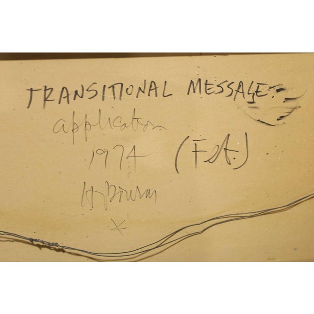Harry Bouras (1931 - 1990) Transitional Message. Oil on Board, 1974, Signed For Sale - Image 9 of 12