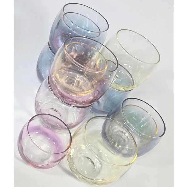 Art Nouveau Pastel Iridescent Roly Polies- Set of Twelve For Sale - Image 3 of 12