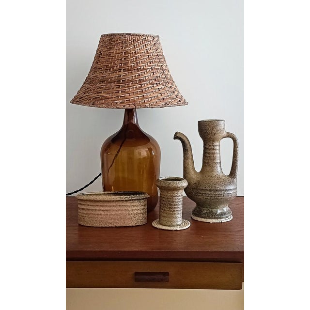 A gorgeous set of wabi-wabi style vintage ceramics by dutch artist marius van woerden. they were all handmade in his...