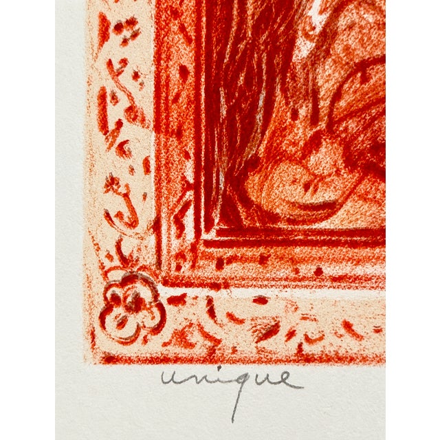 Expressionism 1960s Edna Hibel “David & Bathsheba” Lithograph | Signed “Hibel” & “Unique” | Everett Oehlschlaeger Galleries Chicago For Sale - Image 3 of 15