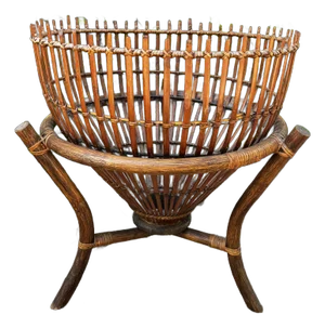 Late 20th Century Fish Trap Basket Table in the Style of Franco Albini