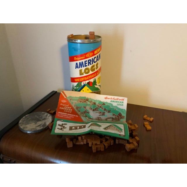 1950s Vintage 1950s Halsam “Original Hewn” American Logs Set No. 815 - Complete & Instructions For Sale - Image 5 of 8