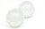 This pair of heavy clear glass large balls of abundant internal bubbles or bullecante look like infinity. They make a...