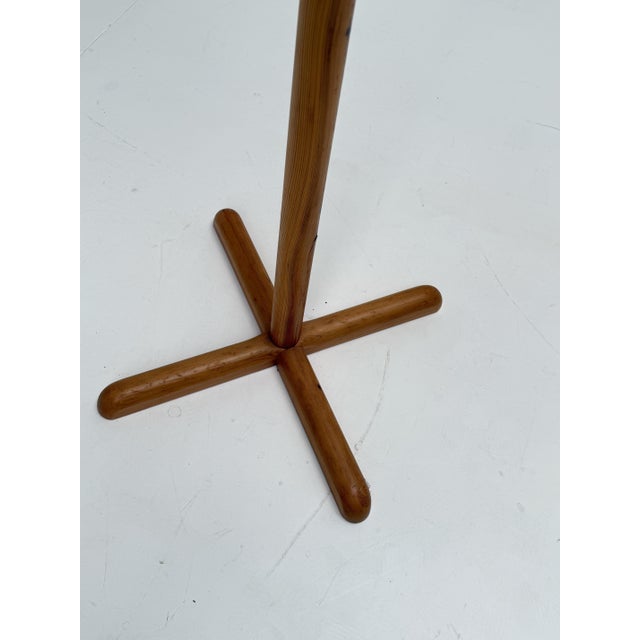 Vintage Swedish Pine Free-Standing Coat Rack, 1970s For Sale - Image 8 of 11
