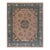 1930s Pink Rose Medallion Oriental Antique Chinese Peking Knotted Rug 8' X 10' For Sale
