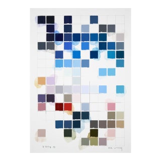 Contemporary Abstract Pencil and Acrylic on Fabriano-Pittura Paper "Sinnliche Komposition 53" by Kyong Lee For Sale