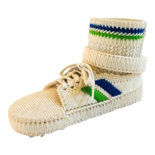 Vintage Crochet Tennis Shoe For Sale