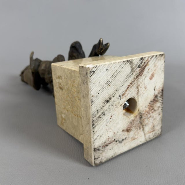 Bronze Sculpture of Satyr on Marble Base, 19th Century For Sale - Image 14 of 17
