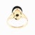 Victorian 19th Century Victorian 10k Yellow Gold Black Onyx and Old Mine Cut Diamond Mourning Ring, Size 6 For Sale - Image 3 of 4