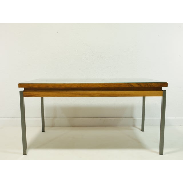 Mid-Century Modern Mid-Century Coffee Table with Glass Top and Tubular Steel Legs, 1960s For Sale - Image 3 of 11
