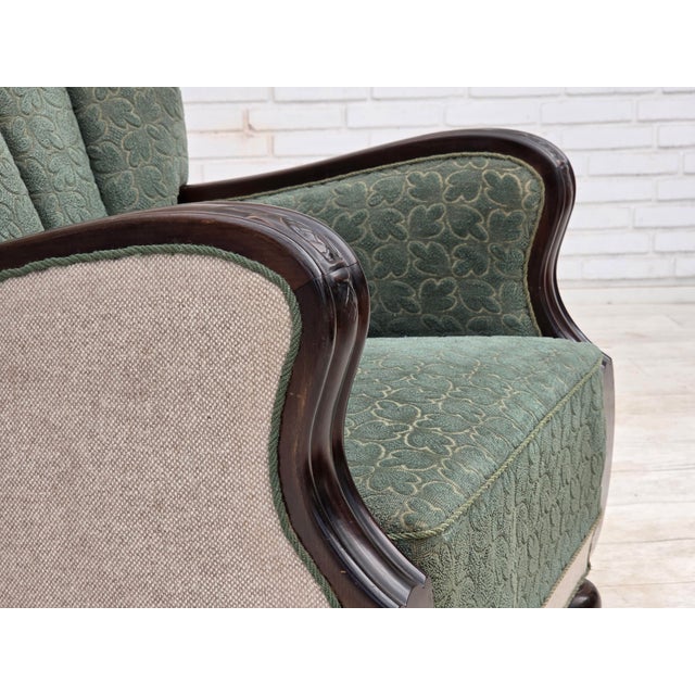 Danish Relax Chair in Furniture Wool and Oak Wood, 1960s For Sale - Image 4 of 18
