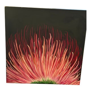 CathyV Large Scale Contemporary Abstract. Floral Burst. Designed to Command a Wall. 35” X 35” For Sale
