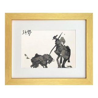 Pablo Picasso Framed Toros Y Toreros 6 Dated 3/4/59 For Sale