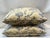 Contemporary Botanical Linen 20”x20” Feather/Down Pillows - A Pair For Sale - Image 3 of 3