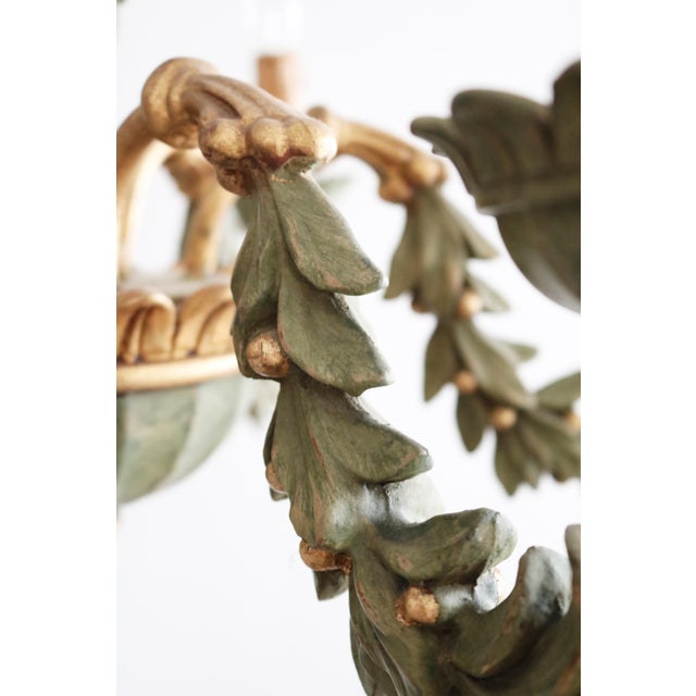 Hand-Carved Florentine Chandelier, 1970 For Sale - Image 12 of 13
