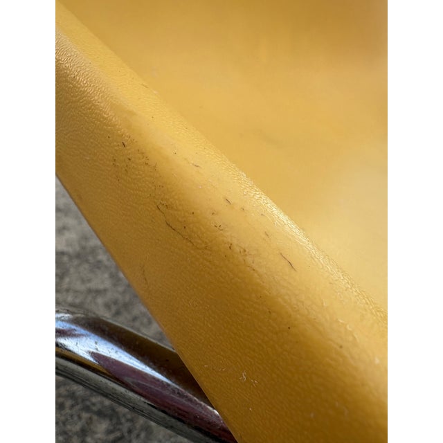 A striking set of four Mid-Century Modern molded fiberglass shell chairs by Krueger of Green Bay, Wisconsin. Rendered in a...