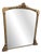 Large Antique 19th Century English Gilt Overmantle Mirror with Shaped Top For Sale