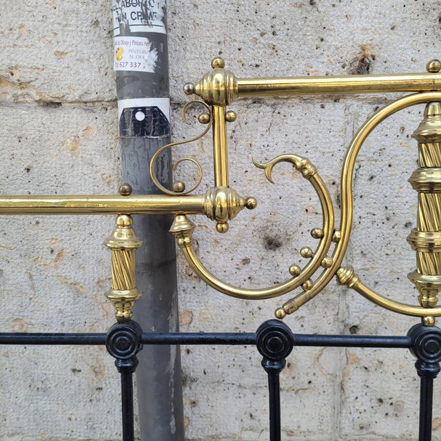 Art Nouveau Style Wrought Iron Bed Headboard, Spain, 1930s For Sale - Image 18 of 18