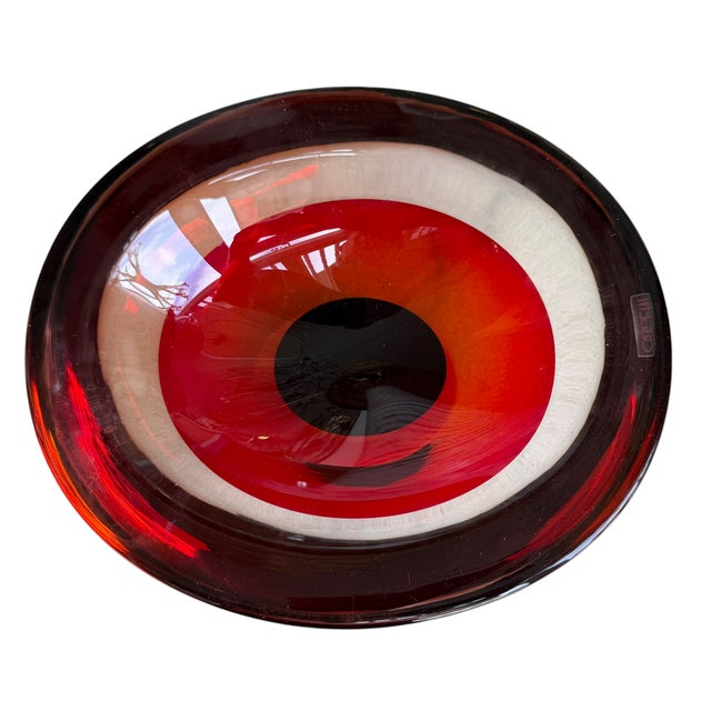 Vintage Murano Sommerso Glass Bowl Signed by Luigi Onesto for Oggetti For Sale In Los Angeles - Image 6 of 6