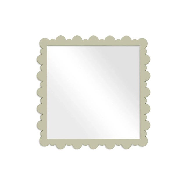 Contemporary Fleur Home Garden District Valmont Square Mirror in Cooking Apple Green, 23.5x23.5 For Sale - Image 3 of 3