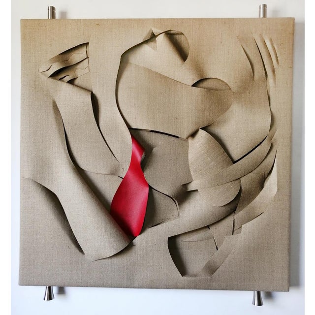 Early 21st Century Stefano Mazzolini, TT2E1K, Cut Canvas with Acrylic For Sale - Image 5 of 5