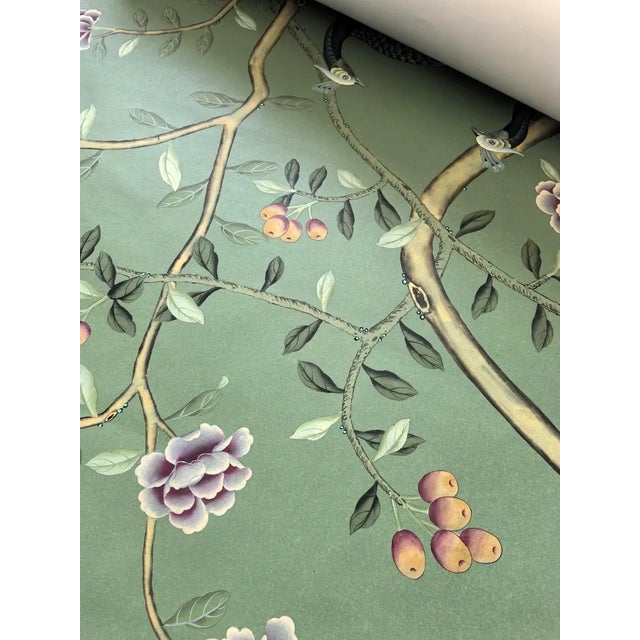 36"*96", a Set of 18th Century Style Chinoiserie Handmade Wallpaper, Vintage , Antique Style, Chinoiserie, Interior Wall Decor For Sale - Image 4 of 13