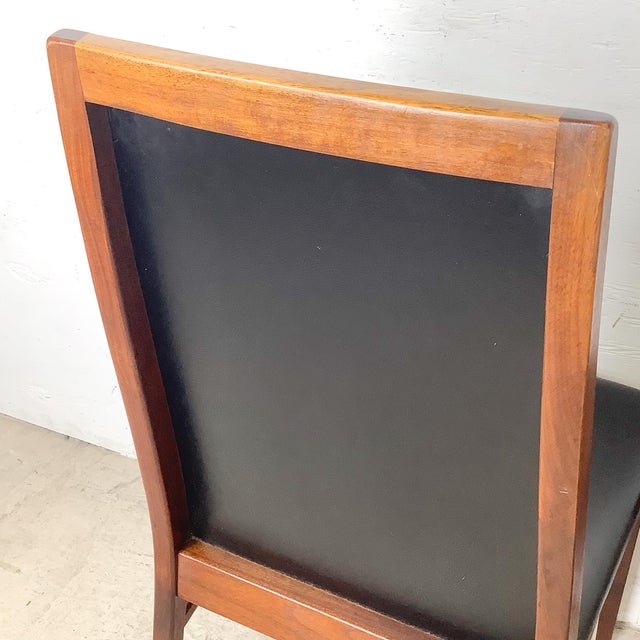 Wood MCM Dillingham Walnut High-Back Dining Chairs, Circa 1960s, Set 3 For Sale - Image 7 of 18