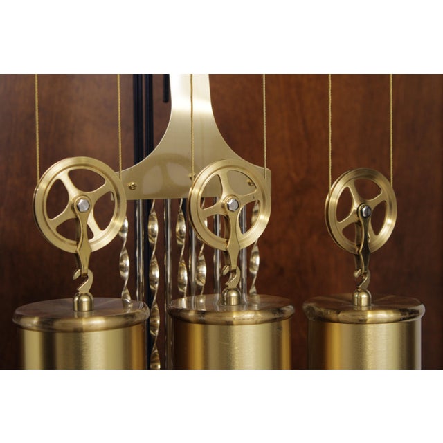 Brown Howard Miller Trestle Tall Case Grandfather Floor Clock For Sale - Image 8 of 18