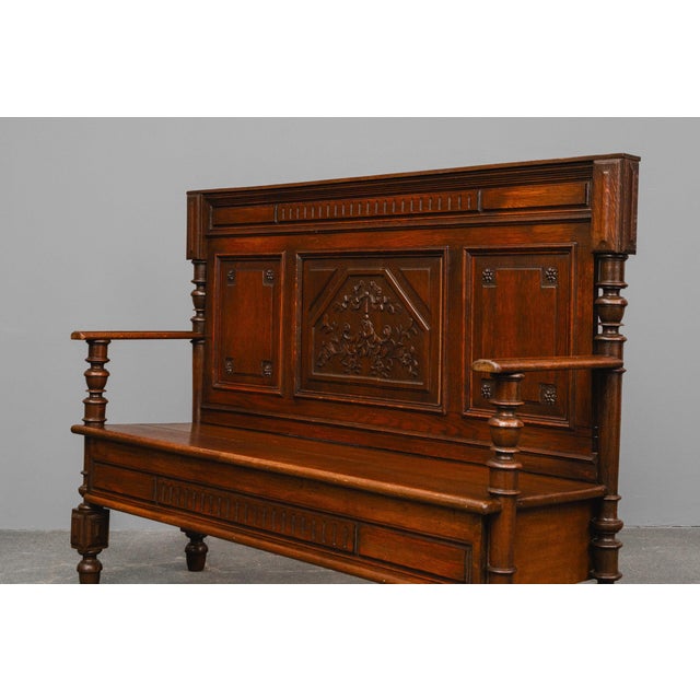 19th Century French Oak Bench For Sale - Image 13 of 16