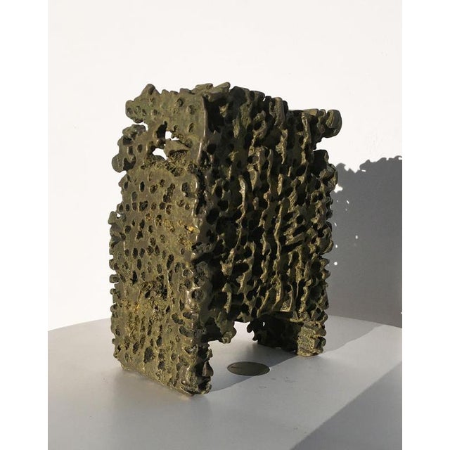 Metal Italian Bronze Abstract Sculpture by Urano Palma, 1985 For Sale - Image 7 of 18