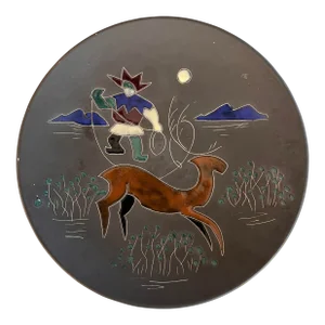 Vintage Norwegian Art Pottery Wall Plate