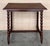 Brown 19th Spanish Walnut Side Table with Turned Legs and Iron Stretcher For Sale - Image 8 of 18