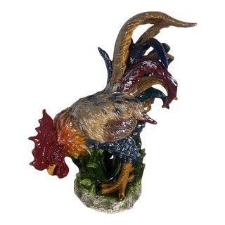 Monumental Size Majolica Chicken For Sale