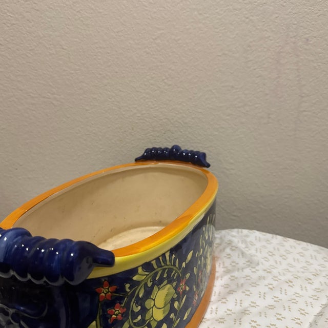 Ceramic 1980s Italian Ceramic Centerpiece Bowl For Sale - Image 7 of 8