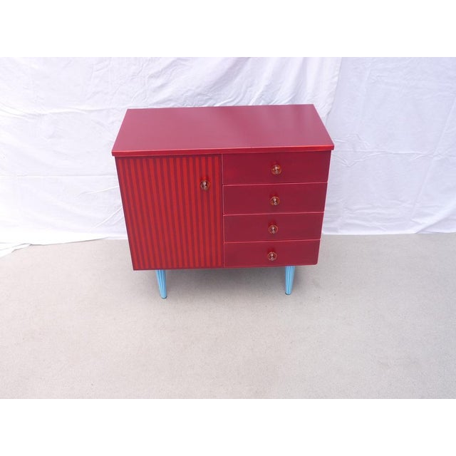 Vintage Cabinet 1 Door 4 Drawers, 1950s, in Flawless conditions. Designed 1950 to 1959