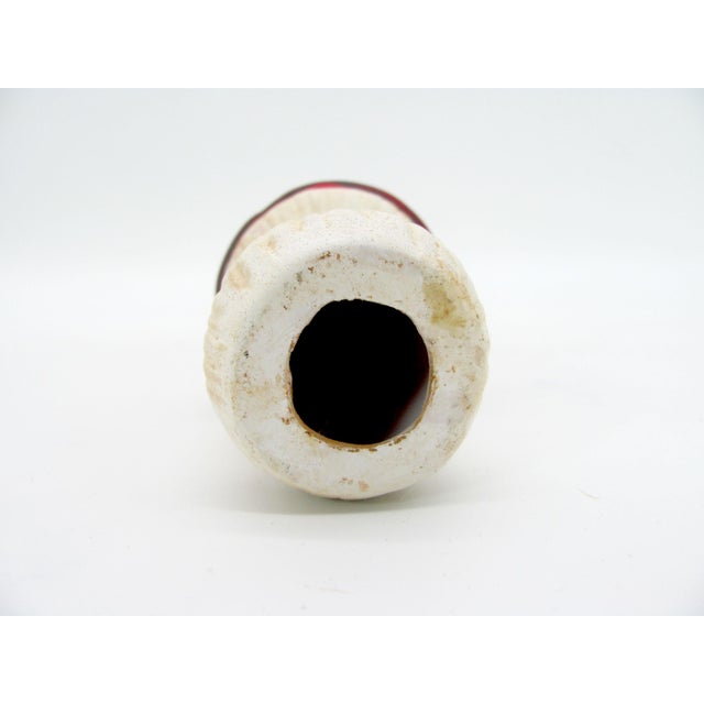 Mid 20th Century Hand Painted Ceramic Mushroom Red Cap With White Polka Dots For Sale - Image 5 of 6