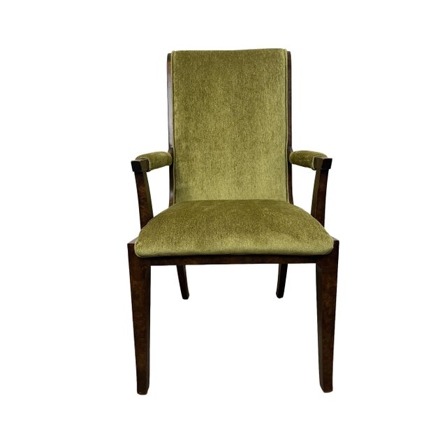 Mastercraft-Attributed Burl Wood & Brass Dining Chairs, Set of 6, 1970s For Sale - Image 12 of 18