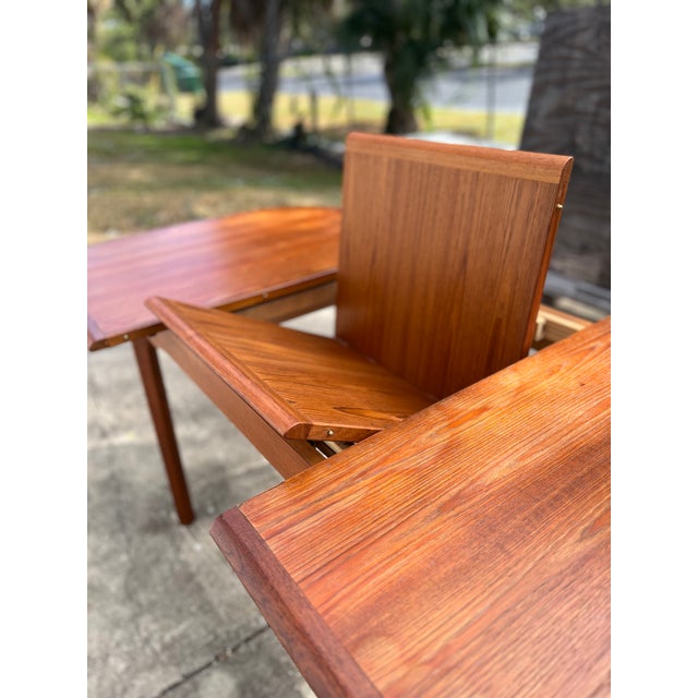 Niels Moller Danish Mid Century Extendable Dining Table With Stowaway Butterfly Leaf | Made in Denmark For Sale - Image 4 of 18