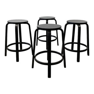 Alvar Aalto Bar Stool 64 by Artek - Set of 4 For Sale